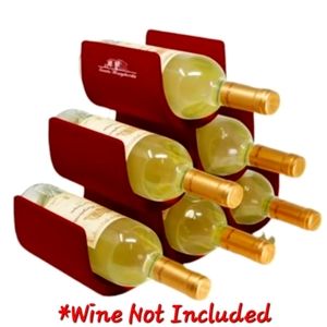 NIB Santa Margherita ALESSI Noe` Wine (6) Bottle Holder - Dark Red Resin